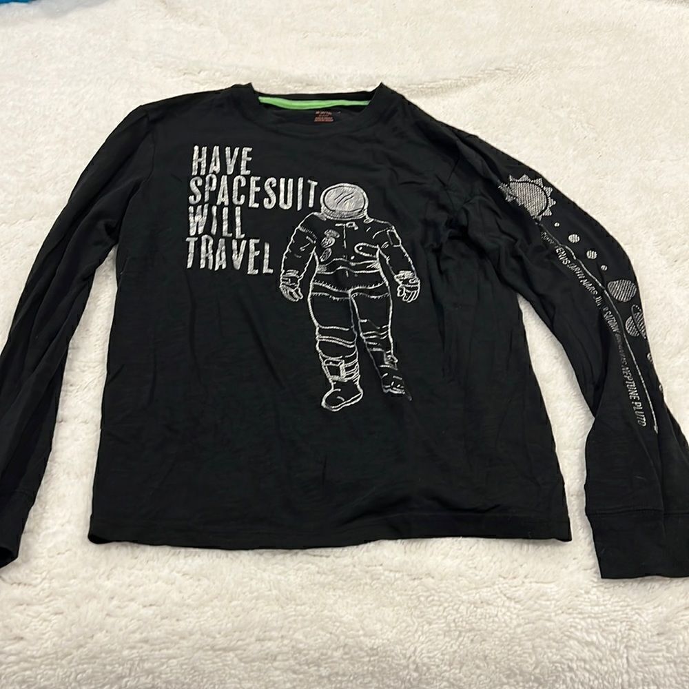 Cat and jack black shirt, size 8–10